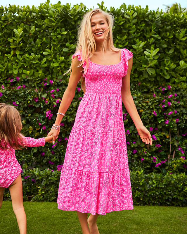 Jilly Smocked Midi Dress