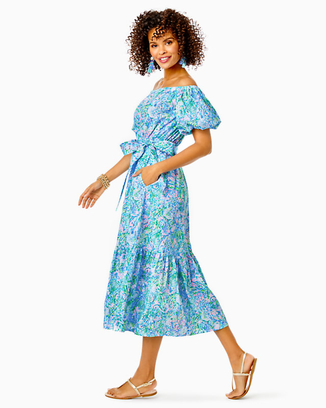 Tamie Off-the-Shoulder Midi Dress