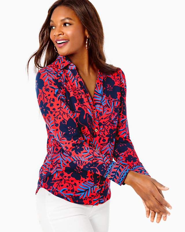 UPF 50+ ChillyLilly Marlena Button Down Top