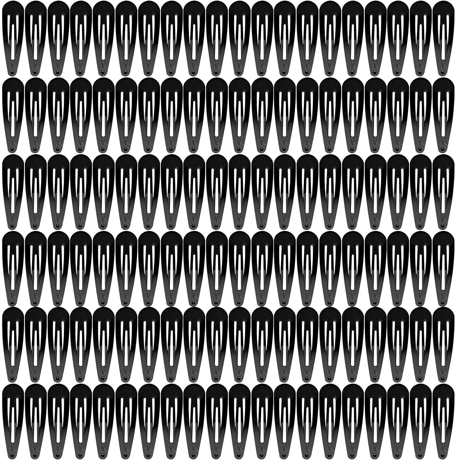 Hair Clips, 120 Pack Black Barrettes Women Metal Snap Hair Clips, Dependingi 2 Inch No Slip Metal Barrettes for Girls Kids Teens Women