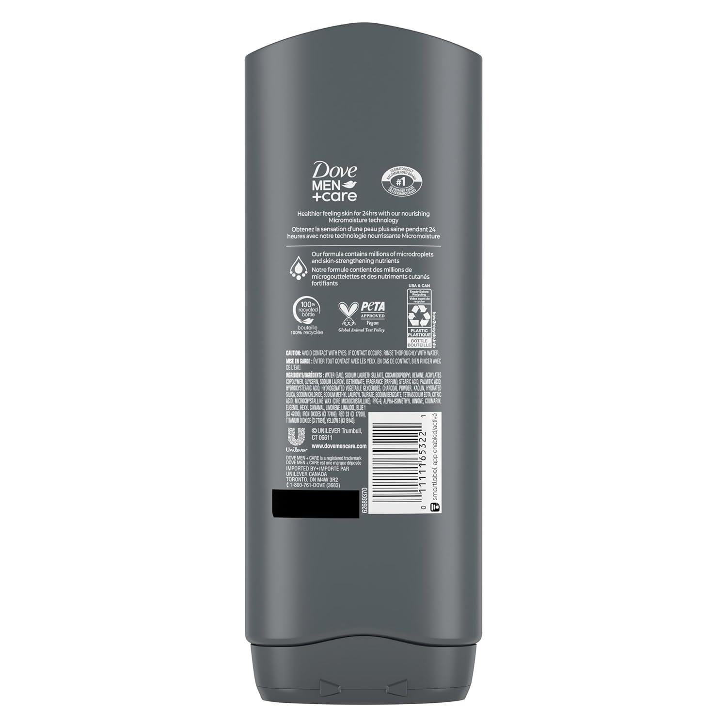Dove Men+Care Body Wash Extra Fresh 4 Count for Men's Skin Care Body Wash Effectively Washes Away Bacteria While Nourishing Your Skin 18 oz