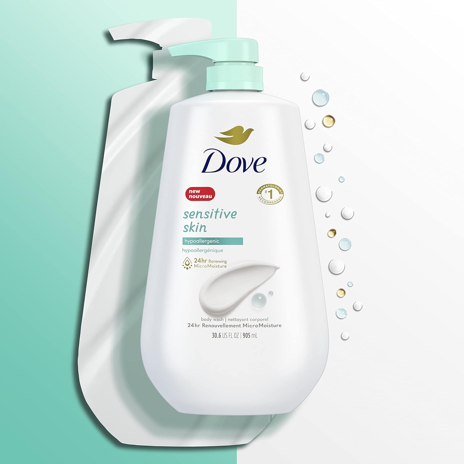 Dove Hypoallergenic Body Wash To Moisturize Sensitive Skin Body Wash For Sensitive Skin Sulfate And Paraben Free 34oz