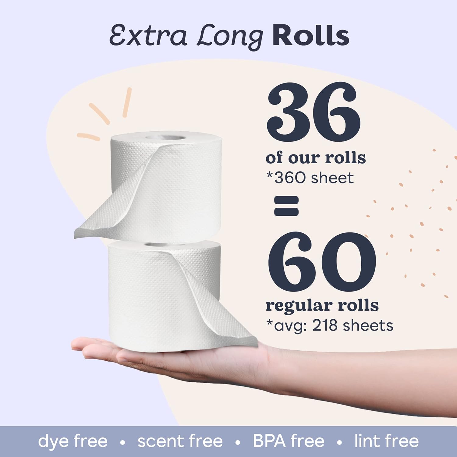 Betterway Bamboo Toilet Paper 3 Ply - Sustainable Toilet Tissue - 12 Double Rolls & 360 Sheets Per Roll - Septic Safe - Organic, Plastic Free - FSC Certified