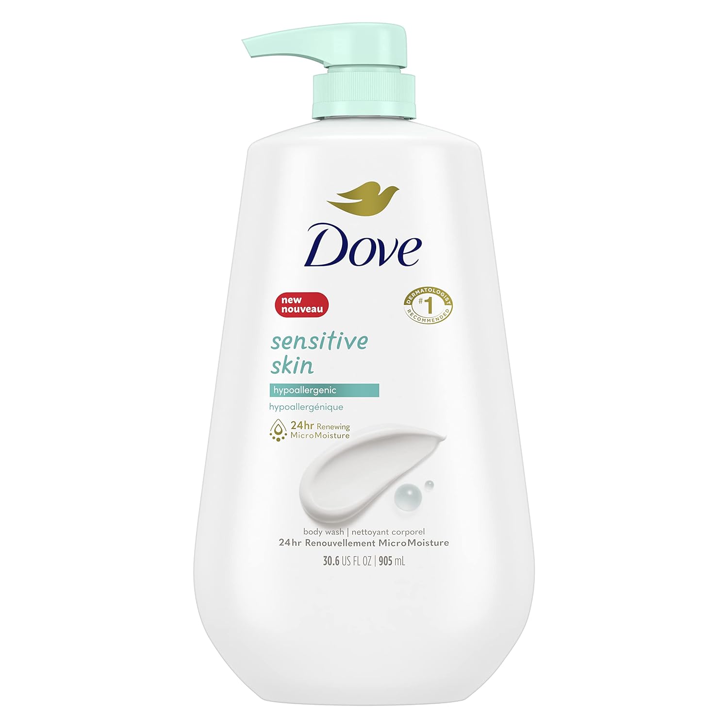 Dove Hypoallergenic Body Wash To Moisturize Sensitive Skin Body Wash For Sensitive Skin Sulfate And Paraben Free 34oz