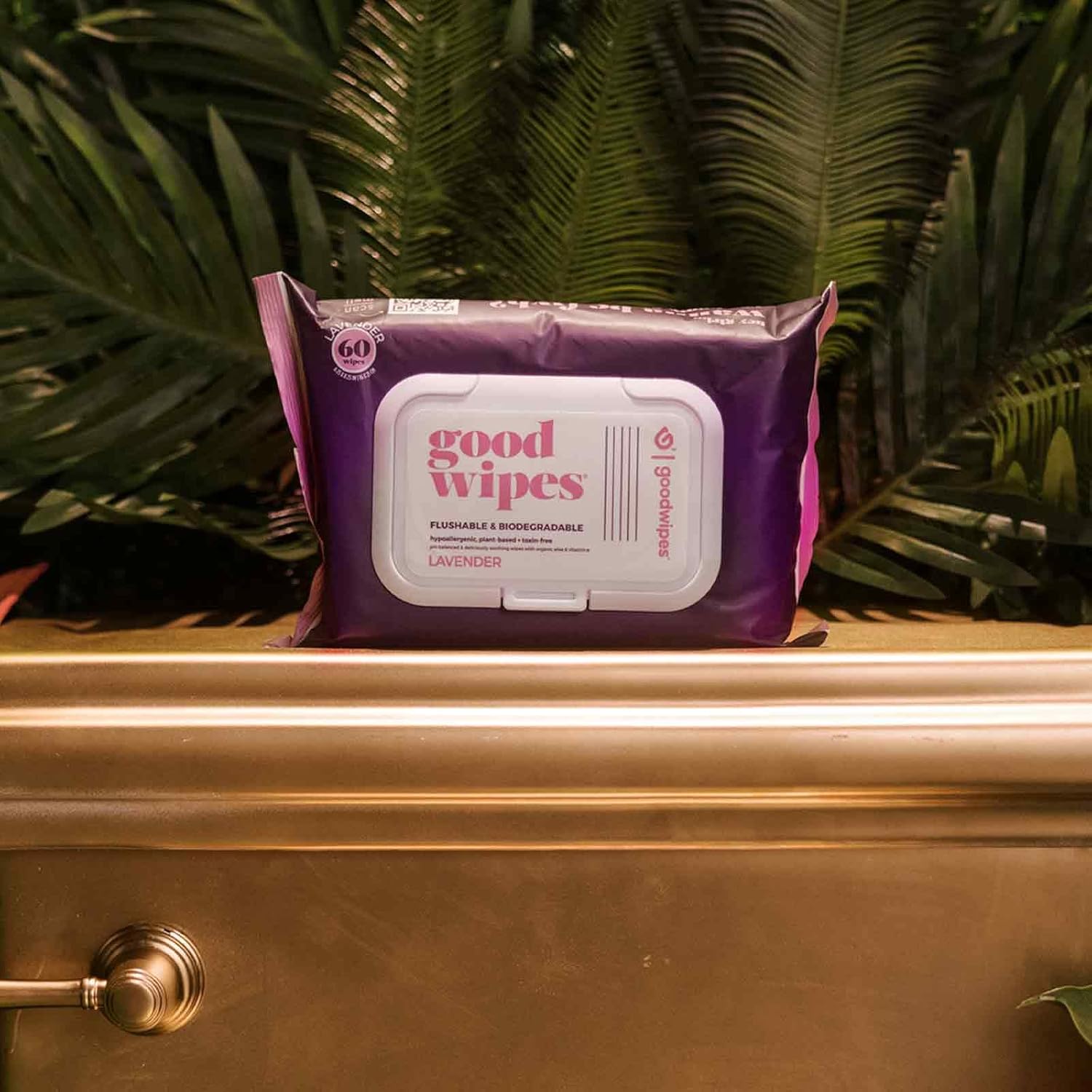 Goodwipes Flushable Butt Wipes Made w/Soothing Botanicals & Aloe – Soft & Gentle Wet Wipe Dispenser for Home Use, Septic & Sewer Safe – Largest Adult Toilet Wipes – Lavender, 360 count (6 packs)