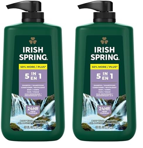 Irish Spring Mens Body Wash, Moisture Blast Body Wash for Men, Feel Fresh All Day, 30 Oz Pump Bottle