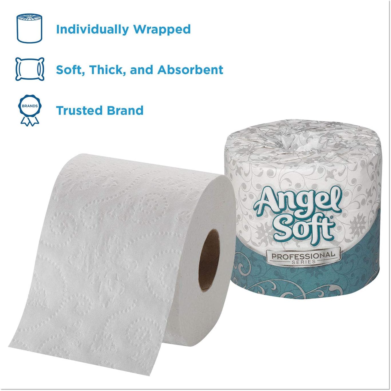 Georgia-Pacific Angel Soft Toilet Paper, 16880, Bulk Case of 80 Rolls, 450 Sheets Per Roll, Individually Wrapped, 2-Ply Soft and Strong Toilet Tissue