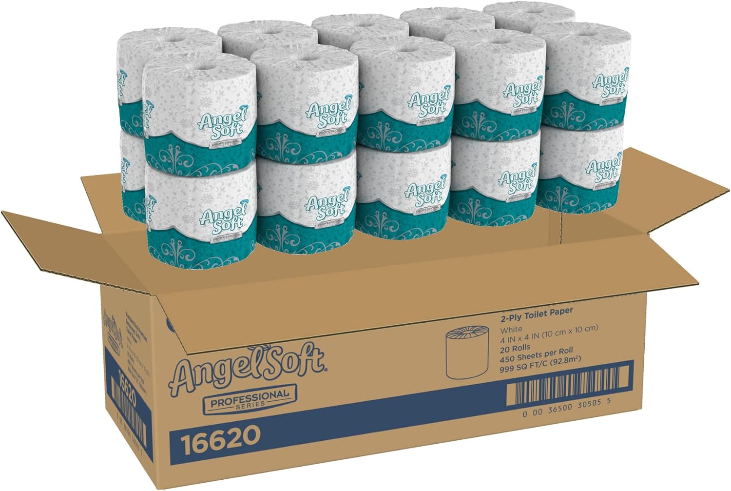 Georgia-Pacific Angel Soft Toilet Paper, 16880, Bulk Case of 80 Rolls, 450 Sheets Per Roll, Individually Wrapped, 2-Ply Soft and Strong Toilet Tissue