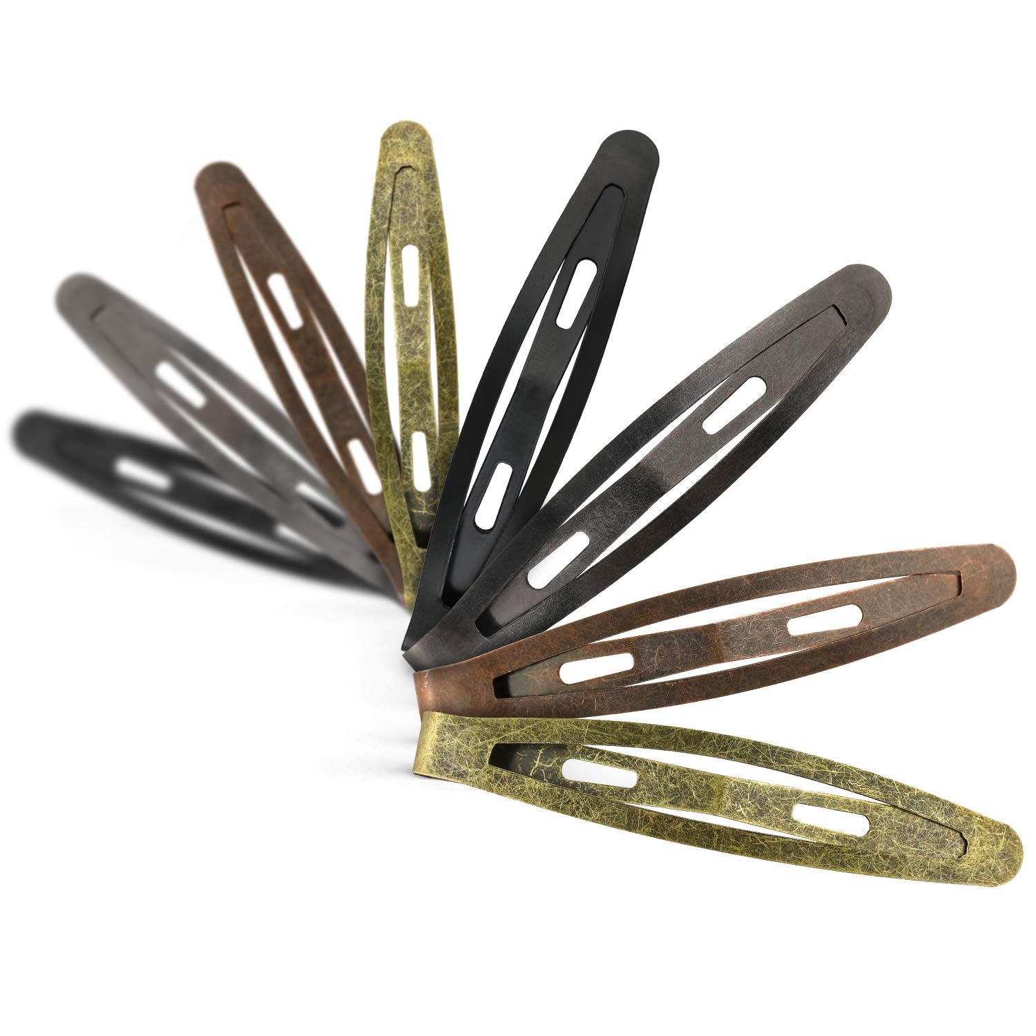 Oval Metal Contour Hair Clips, Dependingi 40 Pcs 2.4