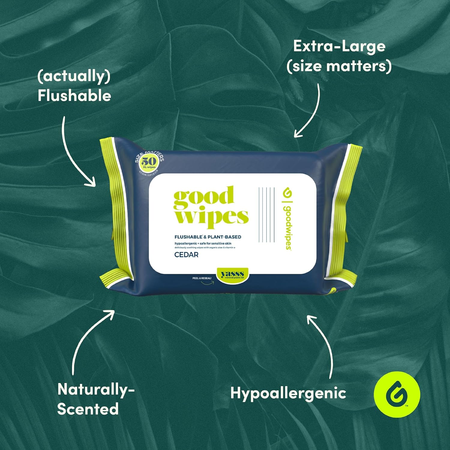Goodwipes Flushable Butt Wipes Made w/Soothing Botanicals & Aloe – Soft & Gentle Wet Wipe Dispenser for Home Use, Septic & Sewer Safe – Largest Adult Toilet Wipes – Lavender, 360 count (6 packs)