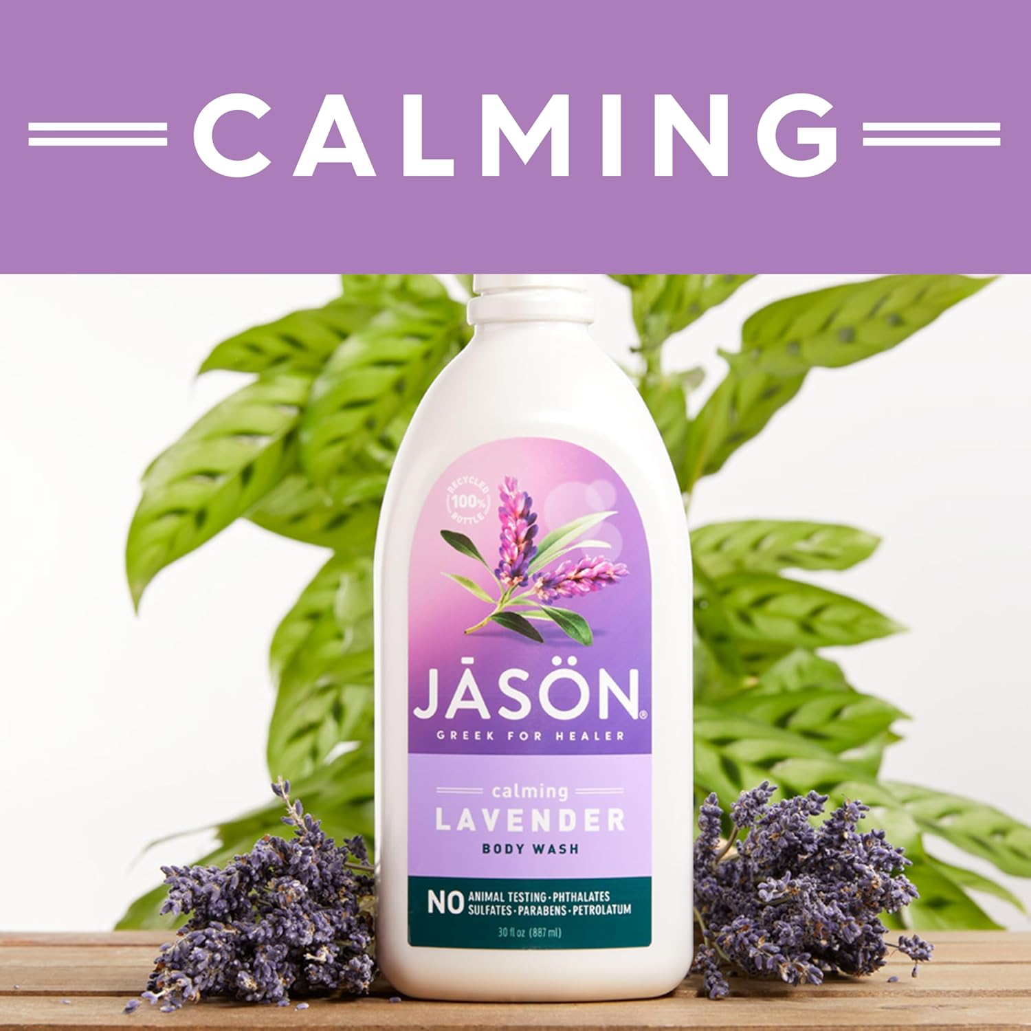 JASON Lavender Calming Body Wash, For a Gentle Feeling Clean, 30 Fluid Ounces