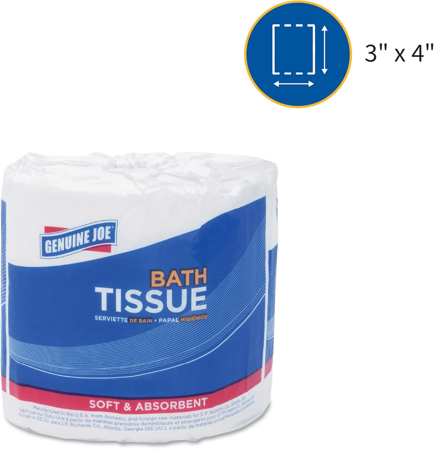 Genuine Joe GJO2540096 2-ply Standard Bath Tissue Rolls White, 96 rolls