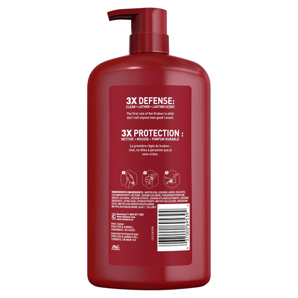 Old Spice Body Wash for Men, 24/7 Shower Fresh with Lasting Scent, Red Collection, Swagger with Cedarwood Scent, 24 fl oz (Pack of 2)