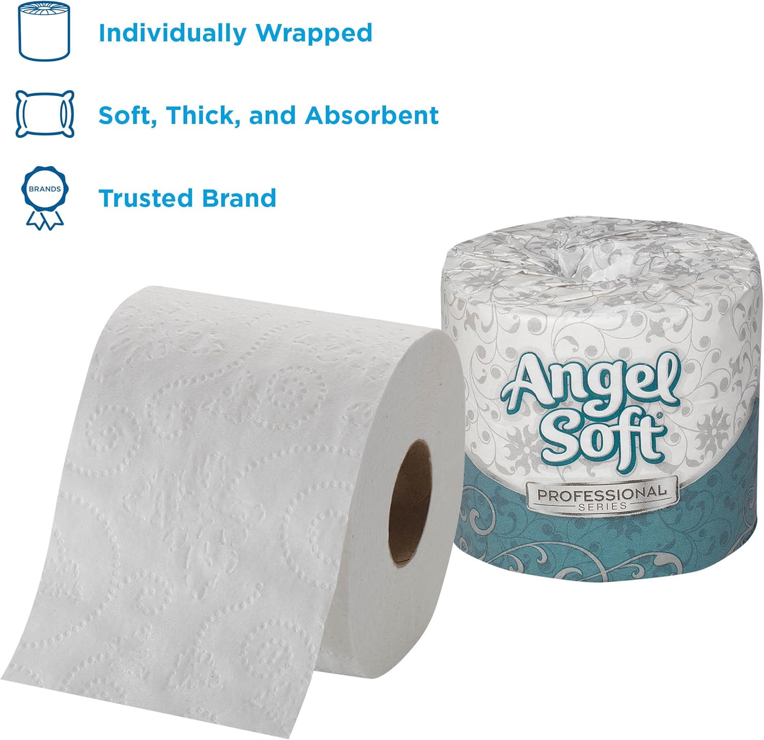 Georgia-Pacific Angel Soft Toilet Paper, 16880, Bulk Case of 80 Rolls, 450 Sheets Per Roll, Individually Wrapped, 2-Ply Soft and Strong Toilet Tissue