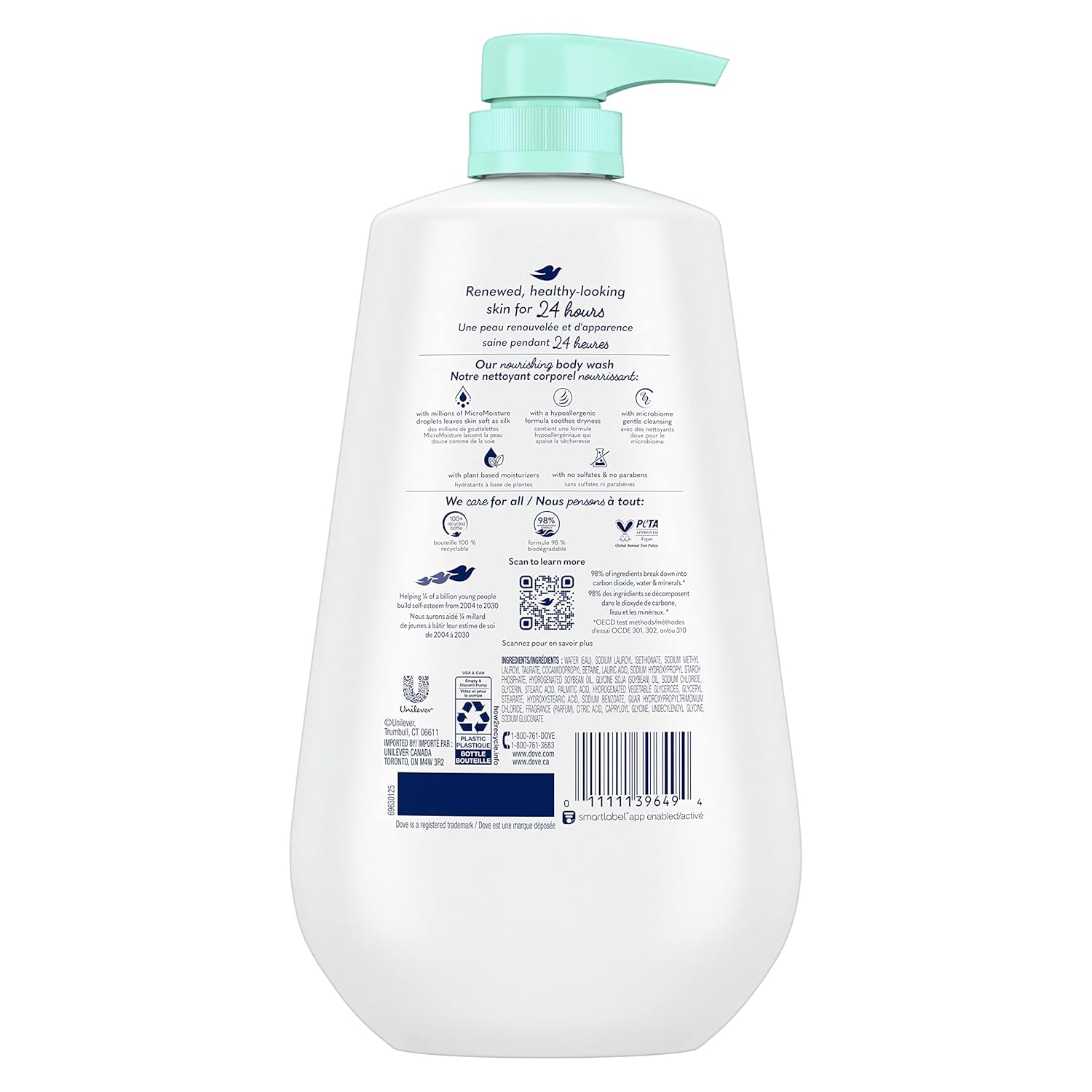 Dove Hypoallergenic Body Wash To Moisturize Sensitive Skin Body Wash For Sensitive Skin Sulfate And Paraben Free 34oz