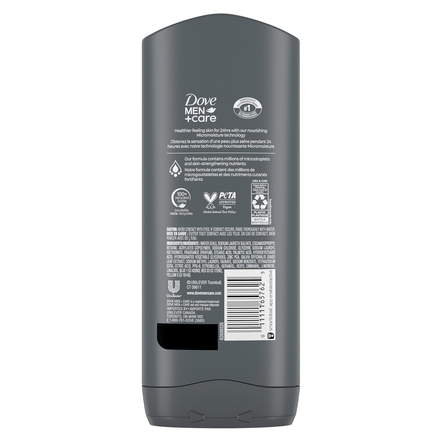 Dove Men+Care Body Wash Extra Fresh 4 Count for Men's Skin Care Body Wash Effectively Washes Away Bacteria While Nourishing Your Skin 18 oz