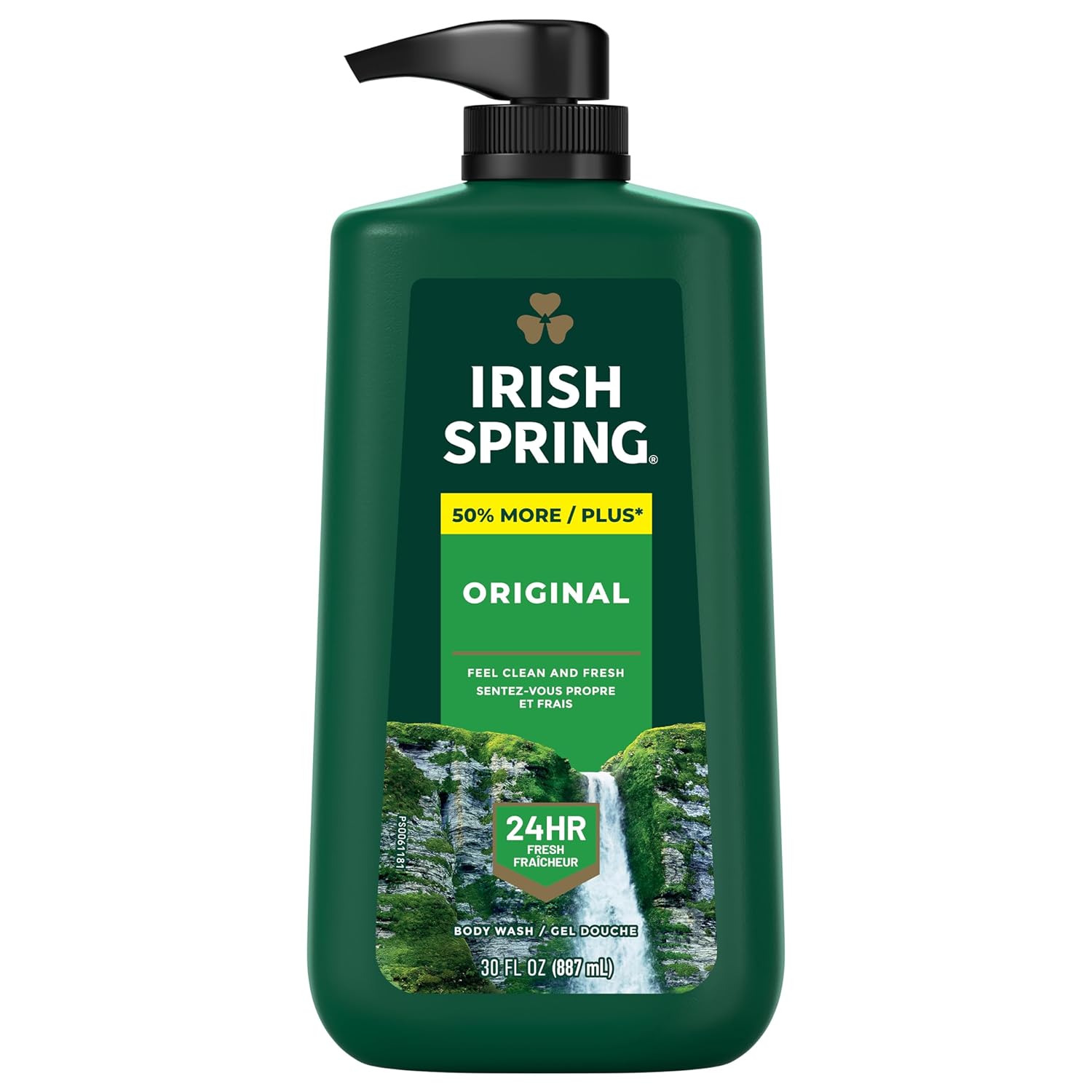 Irish Spring Mens Body Wash, Moisture Blast Body Wash for Men, Feel Fresh All Day, 30 Oz Pump Bottle