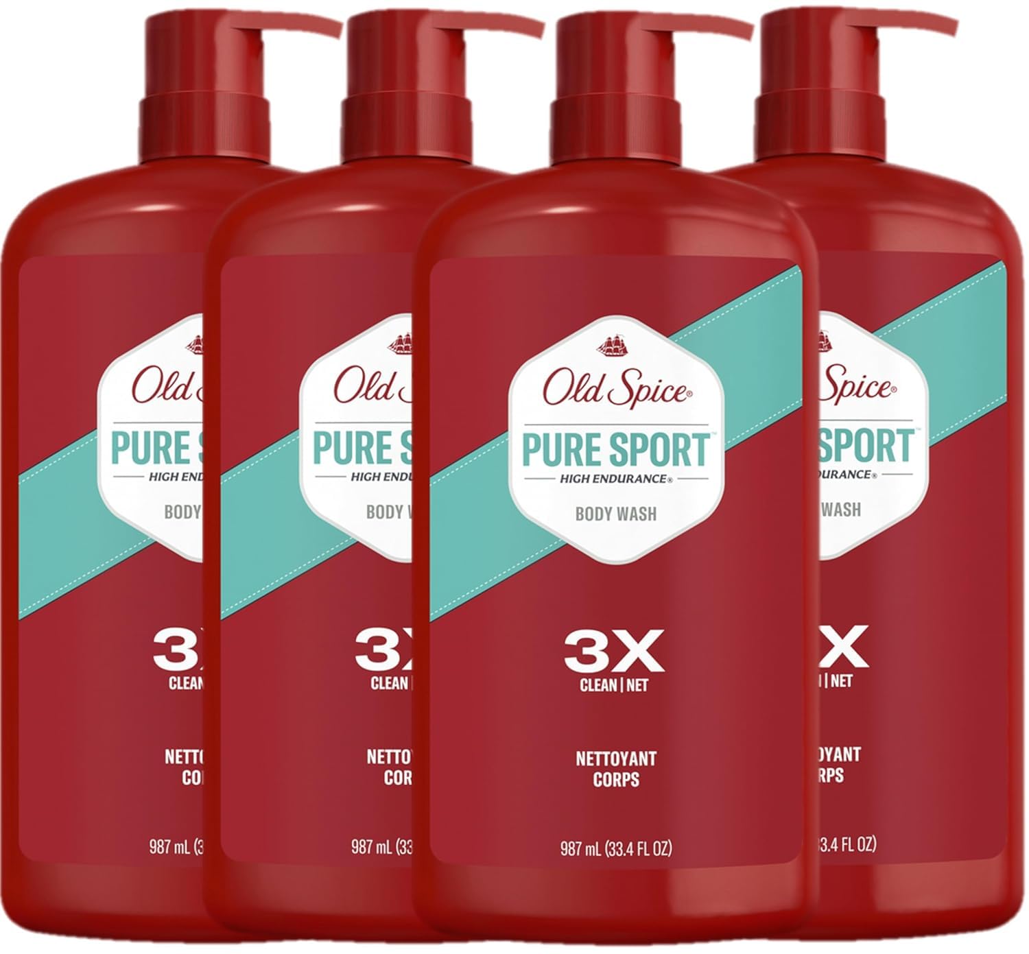 Old Spice Body Wash for Men, 24/7 Shower Fresh with Lasting Scent, Red Collection, Swagger with Cedarwood Scent, 24 fl oz (Pack of 2)