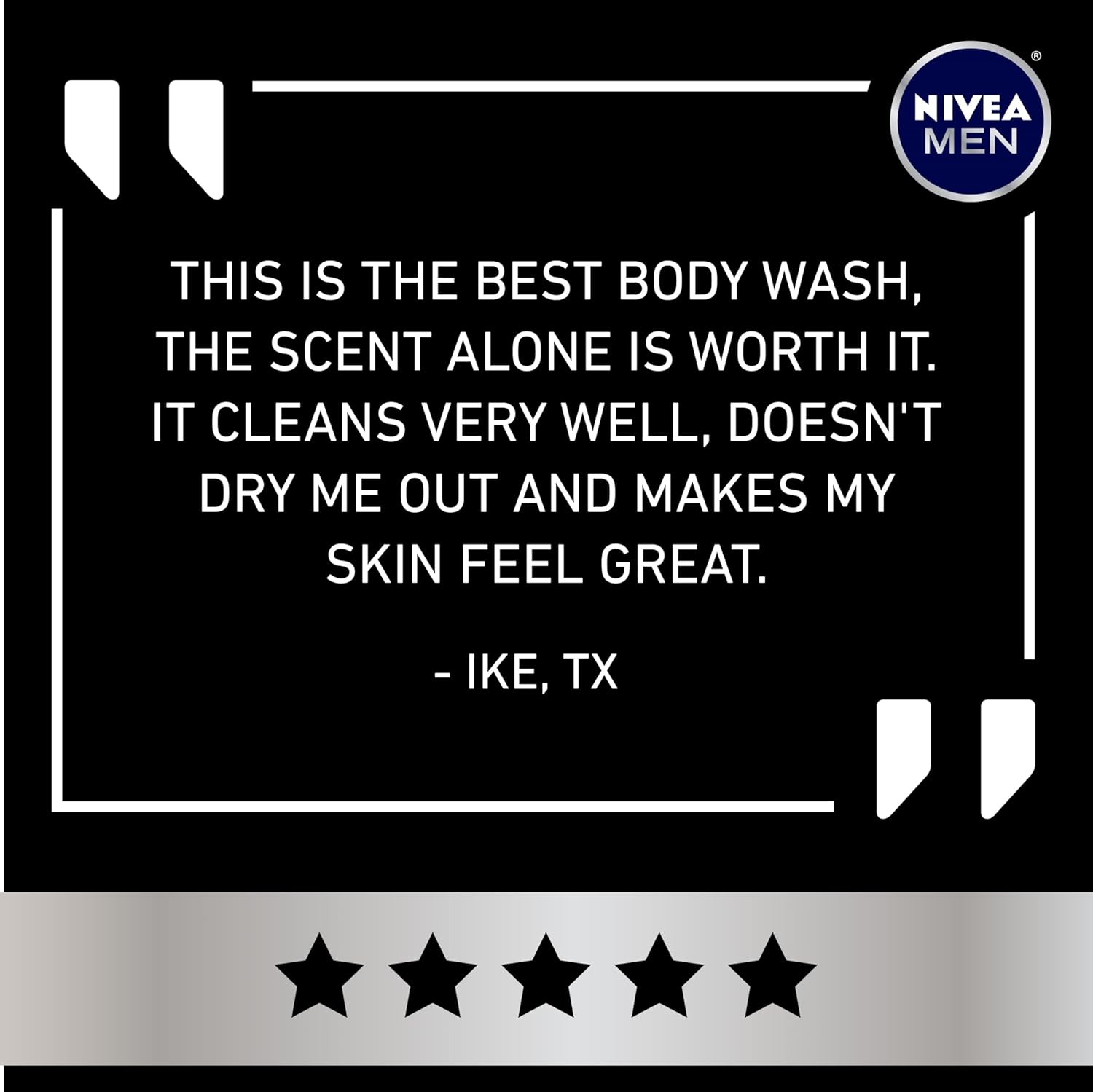 Nivea Men DEEP Active Clean Charcoal Body Wash, Exfoliating Body Wash for Men with Natural Charcoal, 3 Pack of 16.9 Fl Oz Bottles, Holiday Gifts for Men