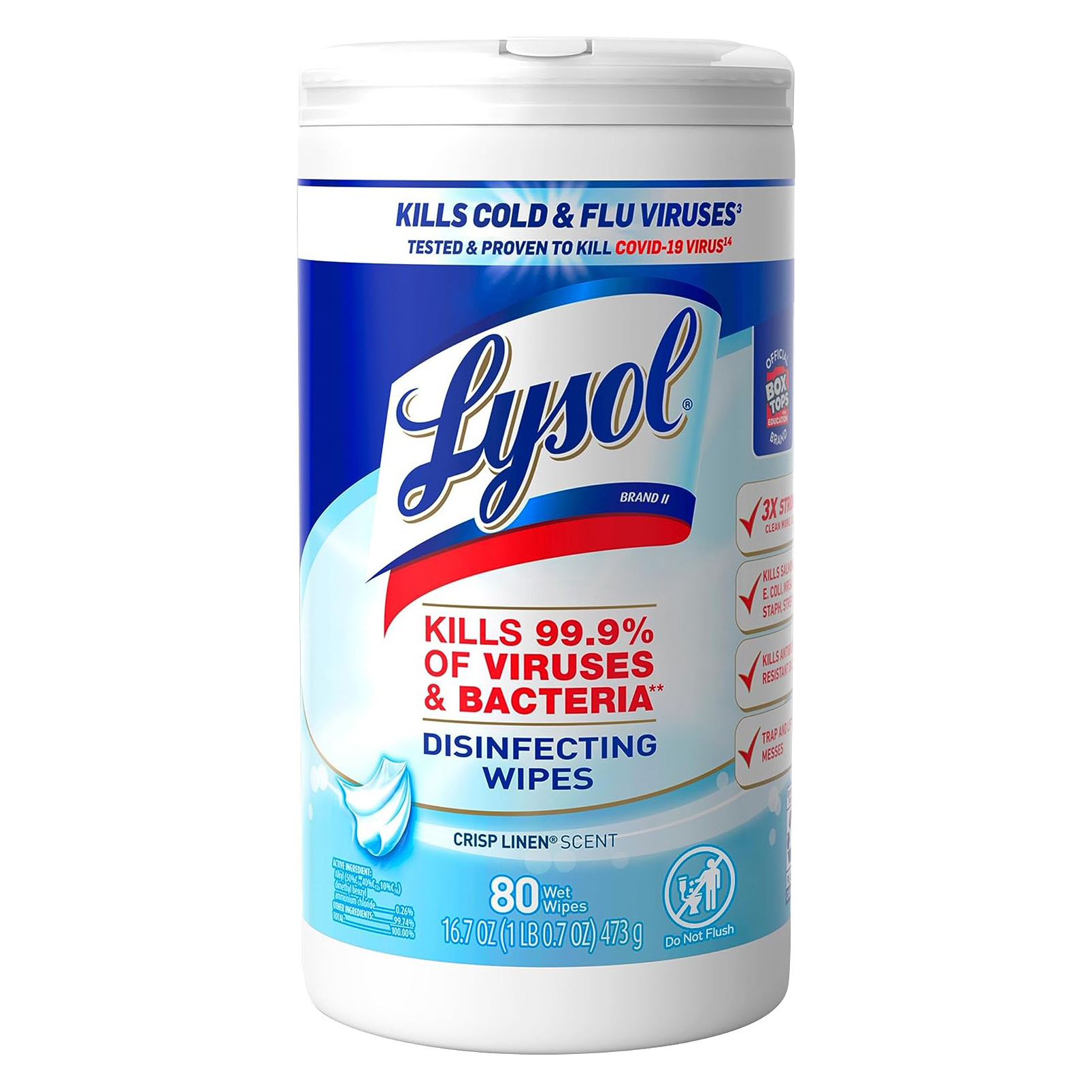 Lysol Disinfectant Wipes Bundle, Multi-Surface Antibacterial Cleaning Wipes, For Disinfecting & Cleaning, contains x2 Lemon & Lim Blossom (80ct) x1 Crisp Linen (80 Ct) & x1 Mango & Hibiscus (80 Ct)