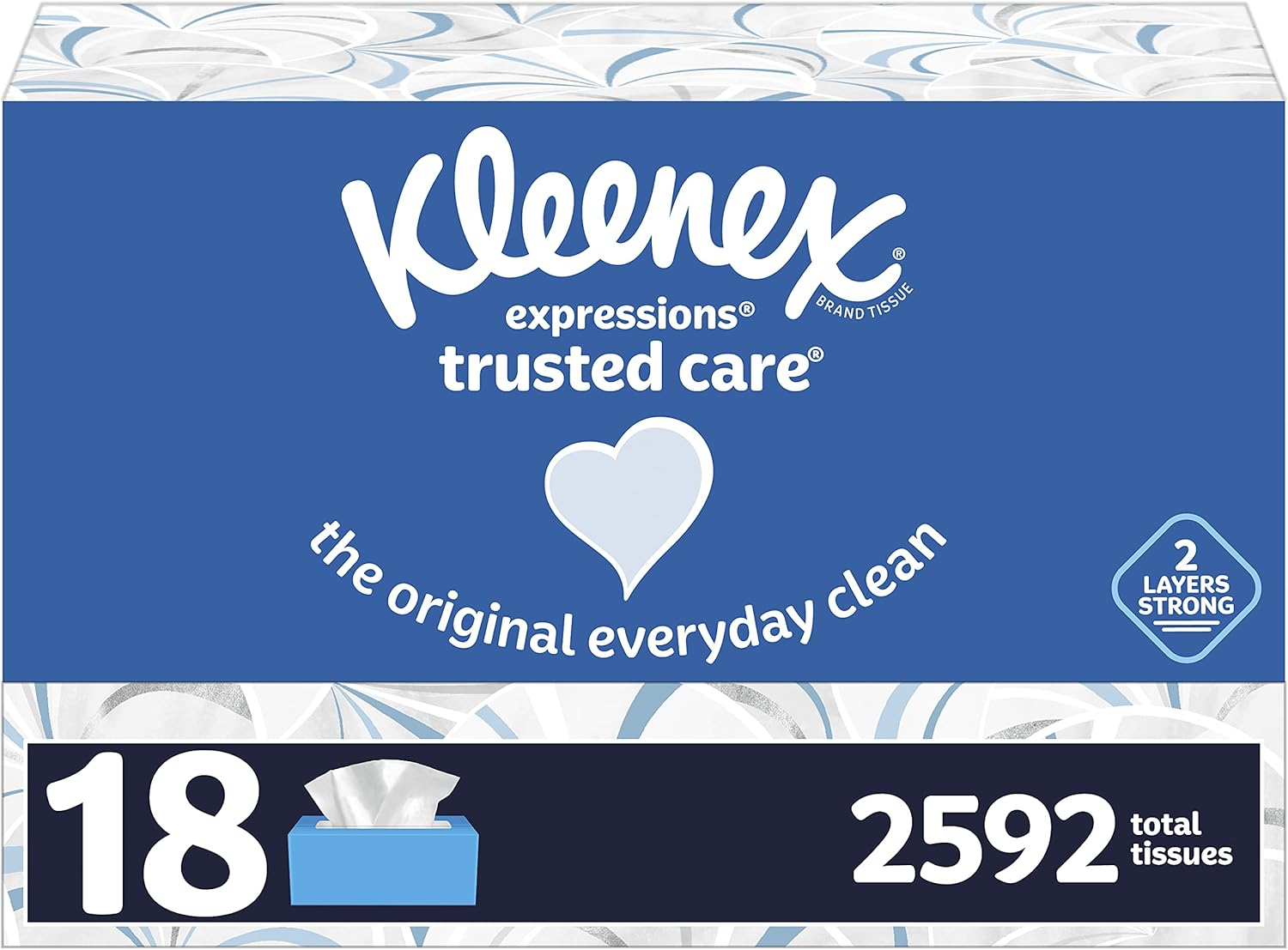 Kleenex Trusted Care Facial Tissues, 8 Flat Boxes, 200 Tissues per Box, 2-Ply, Packaging May Vary