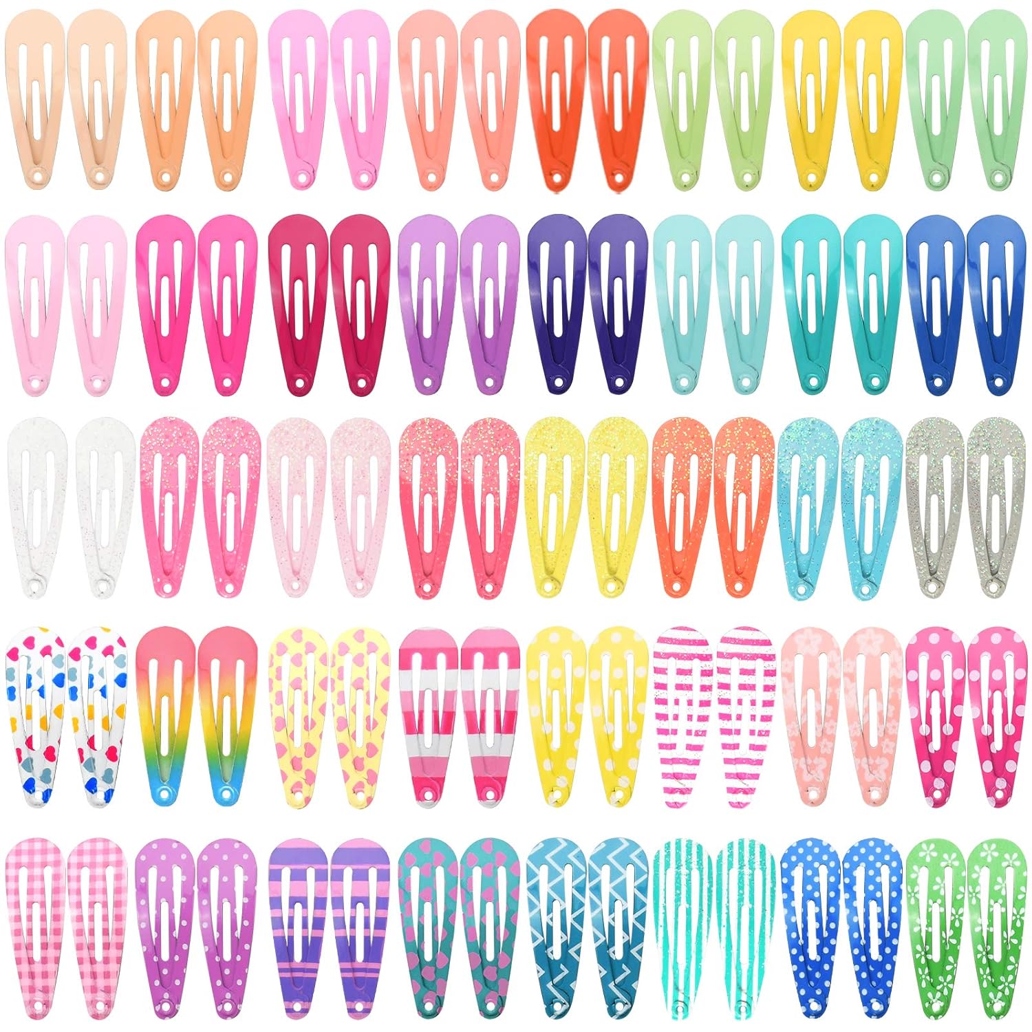Toddler Hair Clips, Dependingi 80 Pcs (1.2 Inch, 3cm) Cute Mini Snap Hair Clips for Baby Girls Kids, Colorful Small Barrettes Metal Hair Clips for Fine Hair