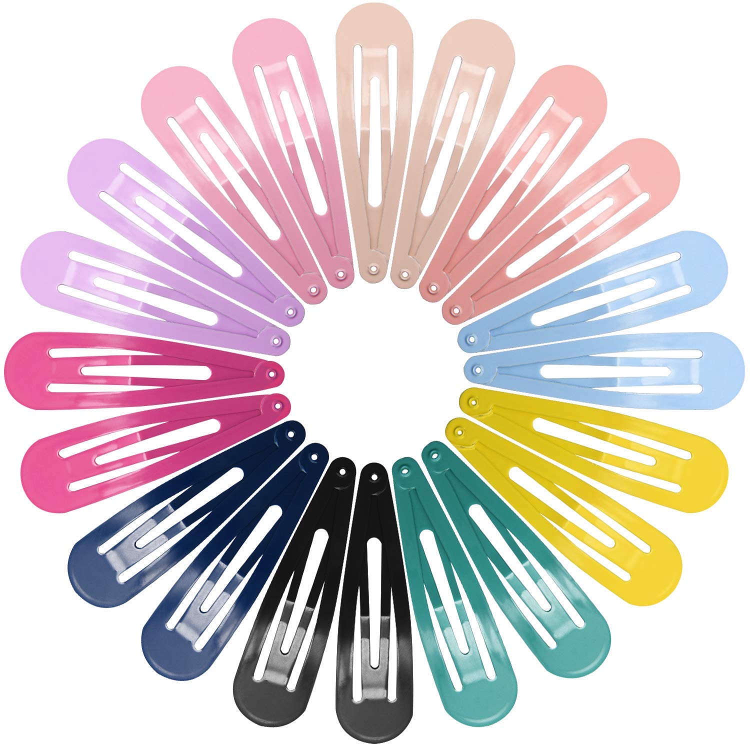 Snap Hair Clips for Women Girls, Dependingi 40 Pcs 7cm / 2.8 Inch Long No Slip Metal Hair Clips, Large Snap Hair Barrettes Hairpins for Thick Hair (Mixed color)