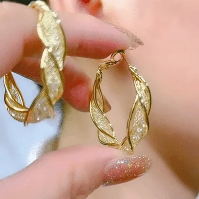 💕-S925 Stylish Twisted Earrings, Uniquely Beautiful for Women