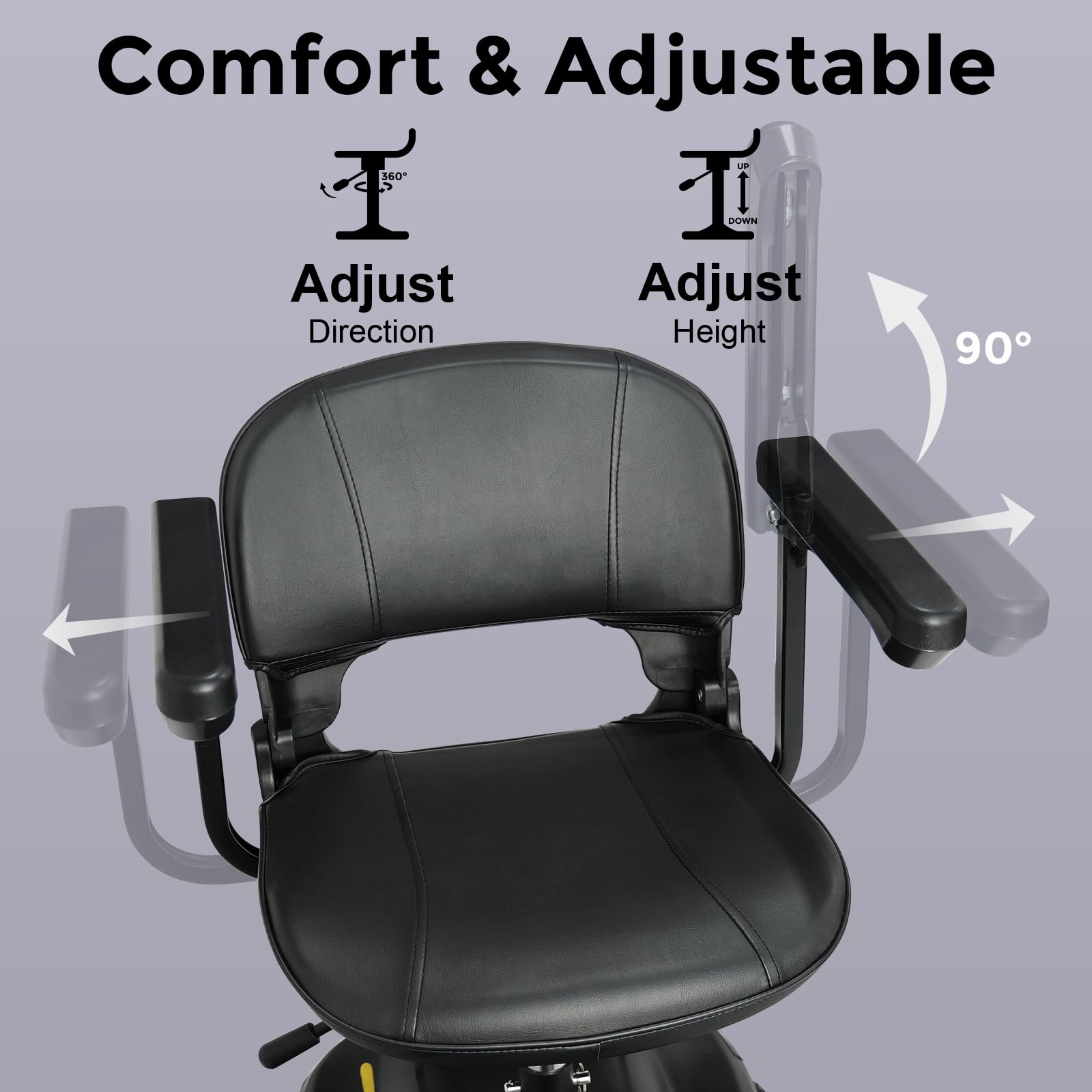 30 Miles Long Range 4 Wheel Electric Mobility Scooter with 350W Motor, Foldable Mobility Scooter for Adults/Seniors - 300 lb Capacity, 720Wh Lithium Battery, Dual Baskets