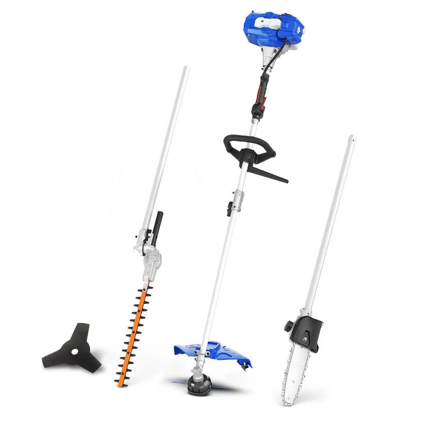 26cc Weed Wacker Gas Powered 4-in-1 String Trimmer & 26cc Leaf Blower l Strong Air Flow for Leaf Sand Gravel Snow Leaf Blower Combo Kit