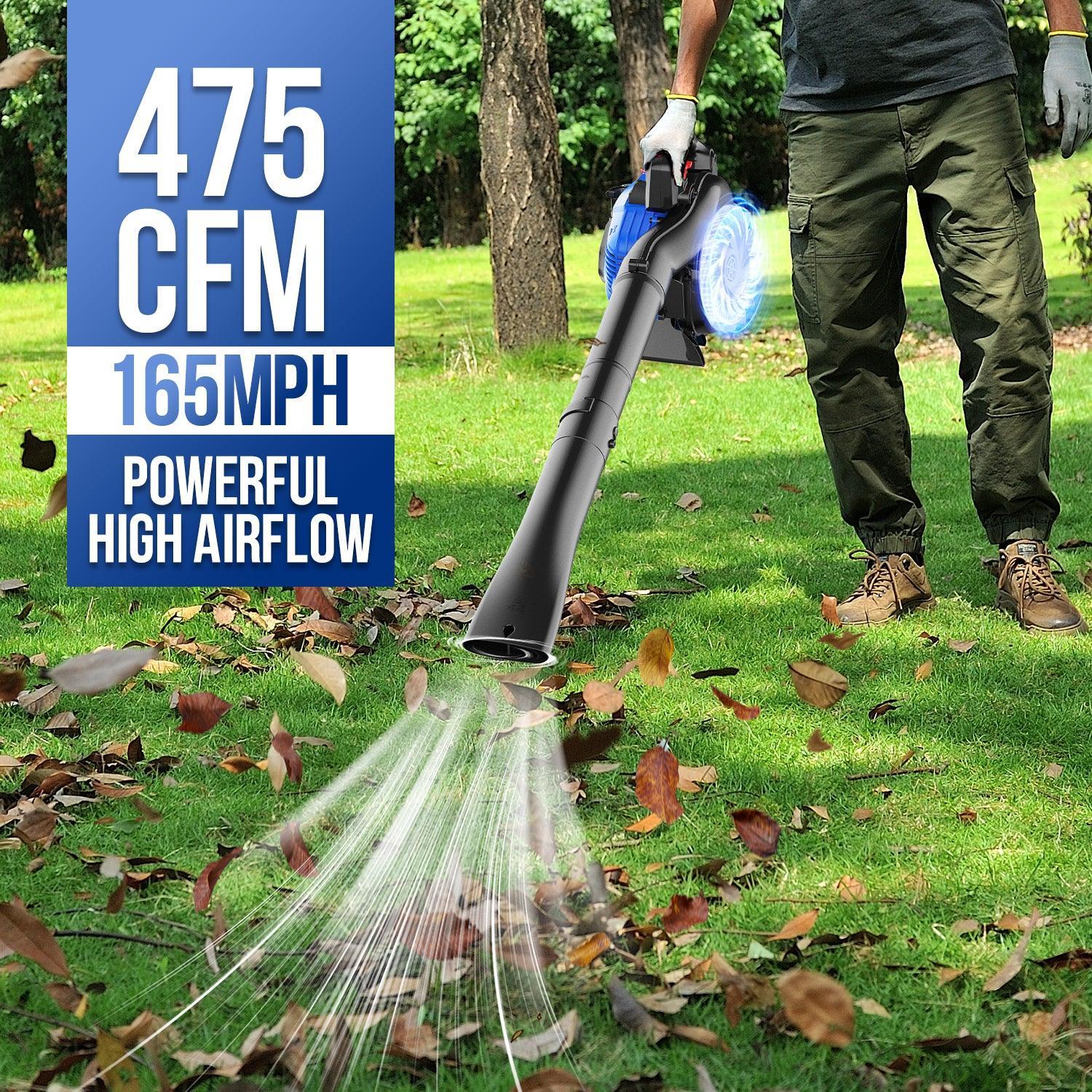 Wild Badger 26cc Leaf Blower l Strong Air Flow for Leaf Sand Gravel Snow Leaf Blower