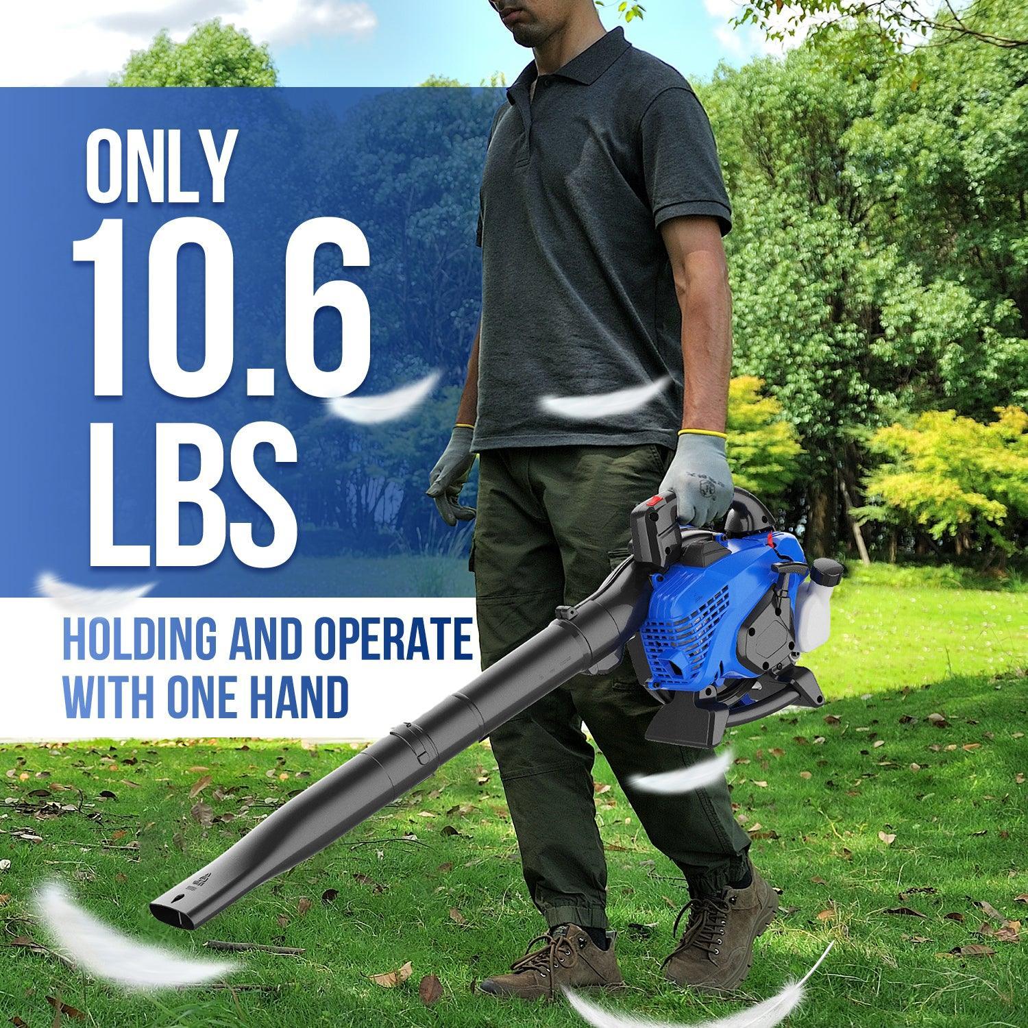 26cc Weed Wacker Gas Powered 4-in-1 String Trimmer & 26cc Leaf Blower l Strong Air Flow for Leaf Sand Gravel Snow Leaf Blower Combo Kit