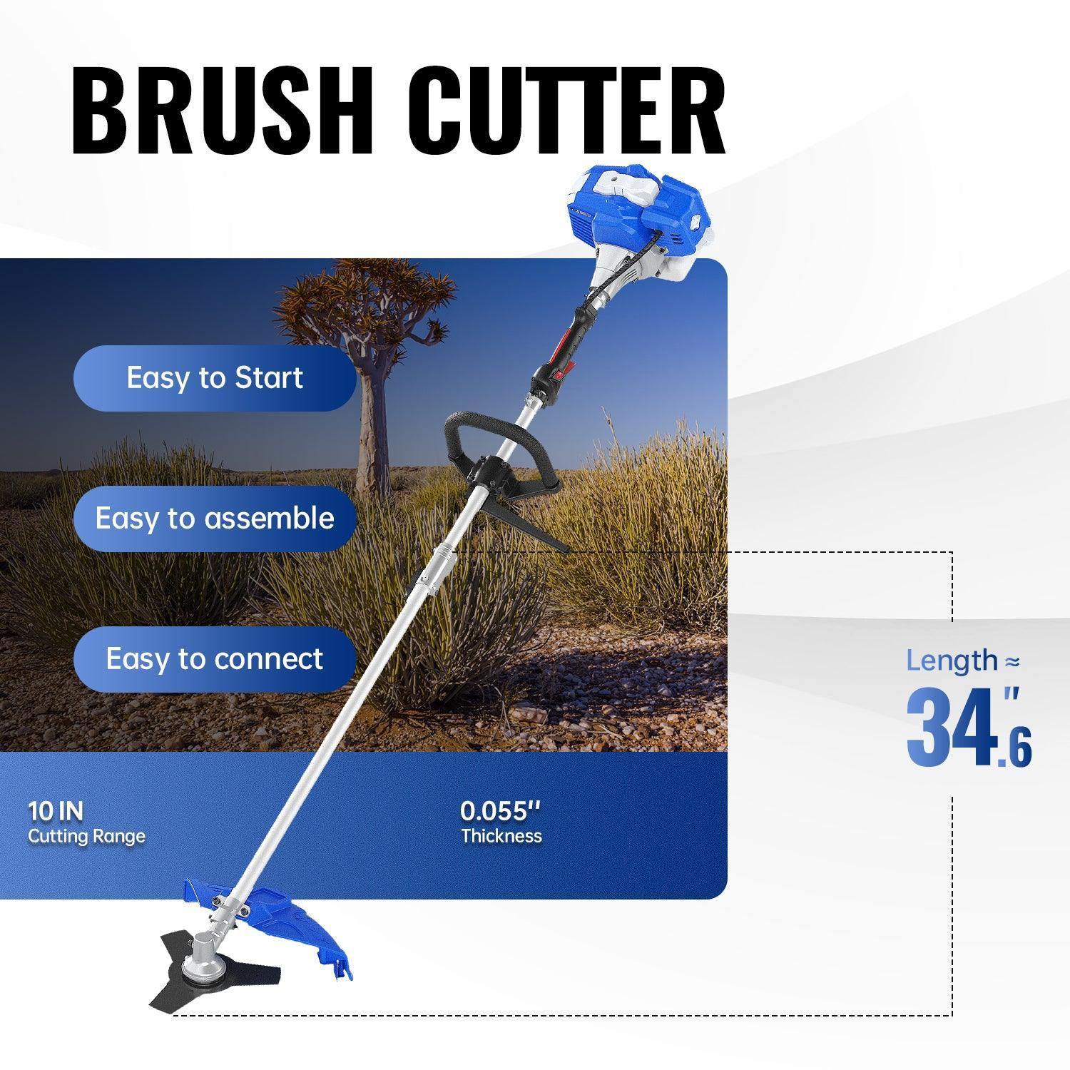 26cc Weed Wacker Gas Powered 4-in-1 String Trimmer & 26cc Leaf Blower l Strong Air Flow for Leaf Sand Gravel Snow Leaf Blower Combo Kit