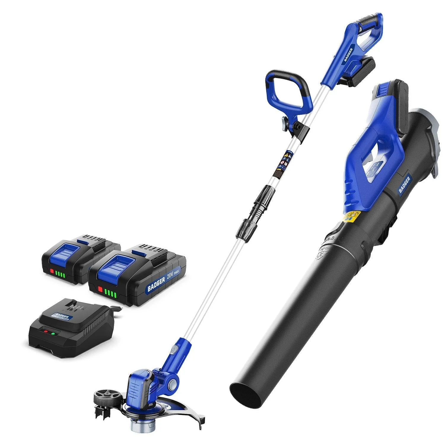 20V Fast-Charging Electric Weed Wacker & Leaf Blower & 20v Hedge Trimmer Upgrated, 22