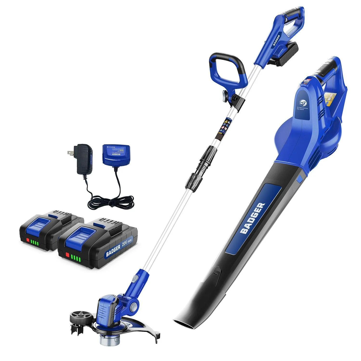 20V 12 in Adjustable Electric Weed Wacker & 20v Hedge Trimmer Upgrated, 22