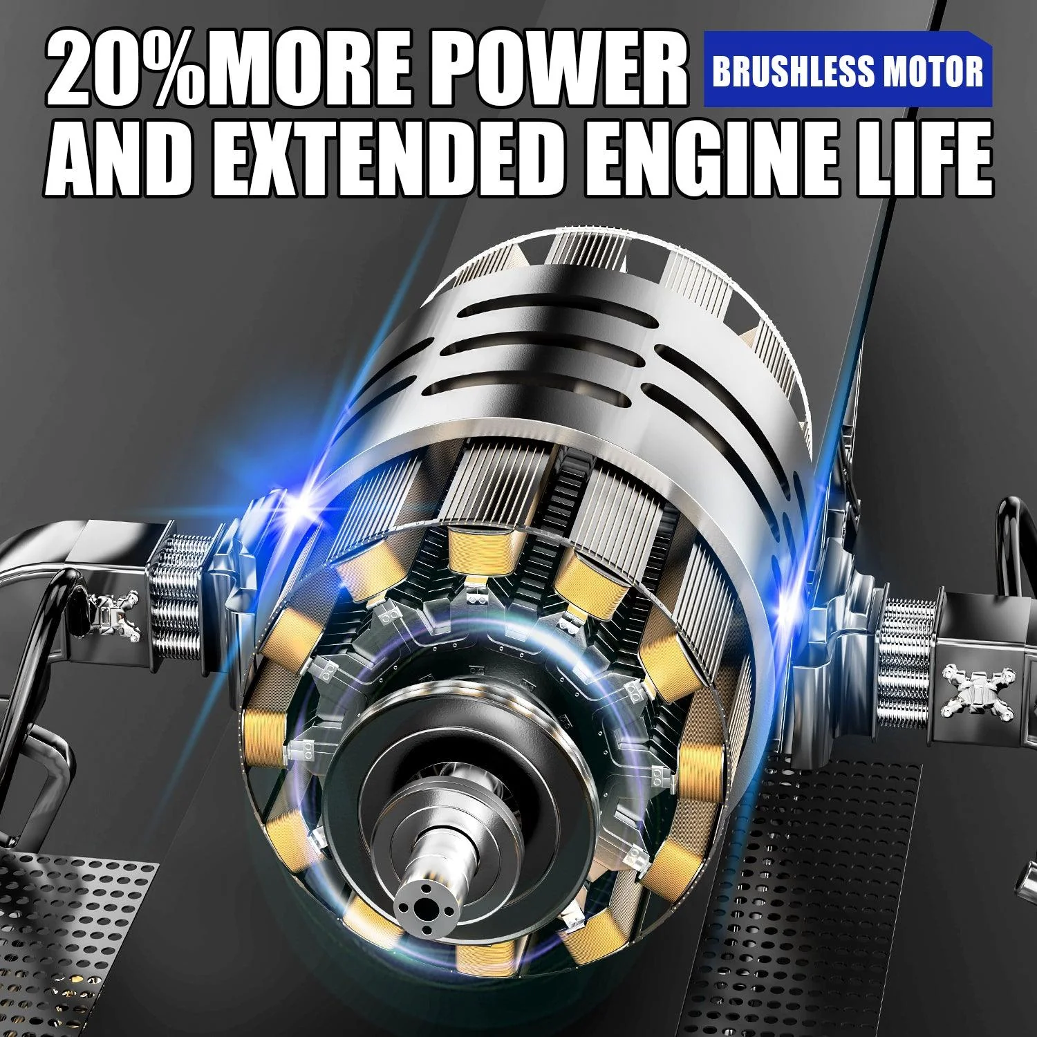 Wild Badger 40V 20 in Cordless Electric Snow Blower with 2 Pcs 4.0Ah Battery & Led Headlight