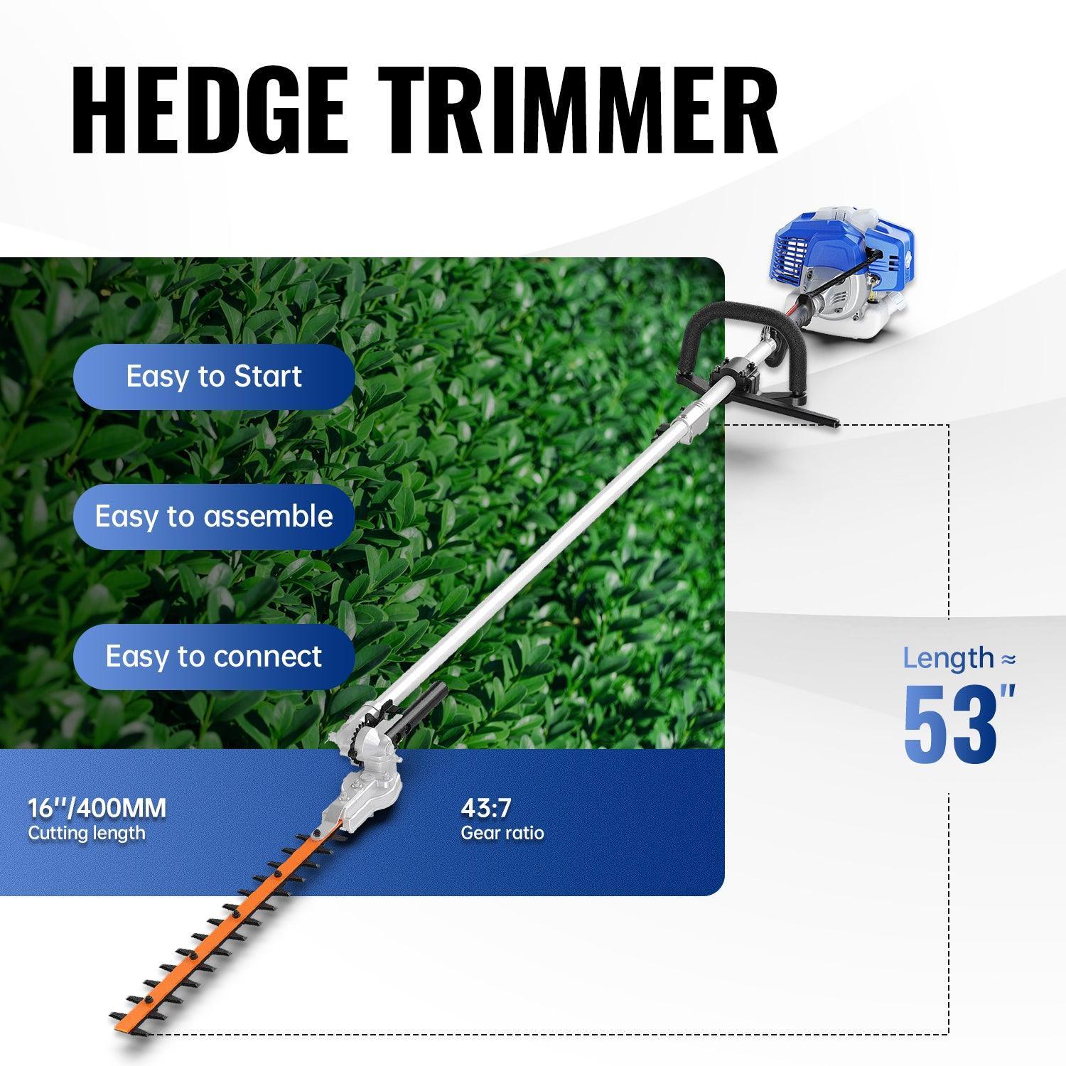 26cc Weed Wacker Gas Powered 4-in-1 String Trimmer & 26cc Leaf Blower l Strong Air Flow for Leaf Sand Gravel Snow Leaf Blower Combo Kit