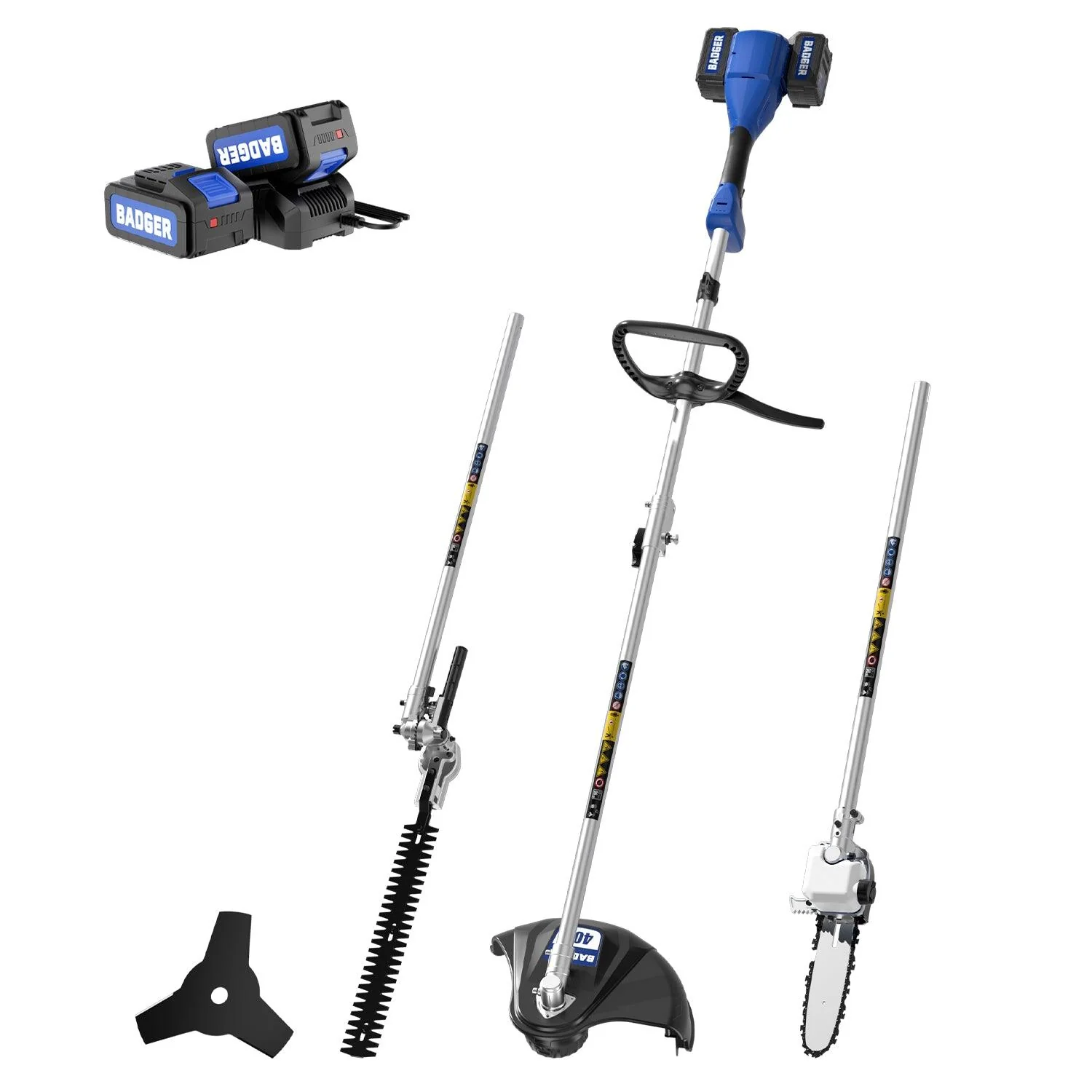 40V 2-in-1 Electric String Trimmer Edger & 40V 18 in Cordless Brushless Lawn Mower Combo Kit