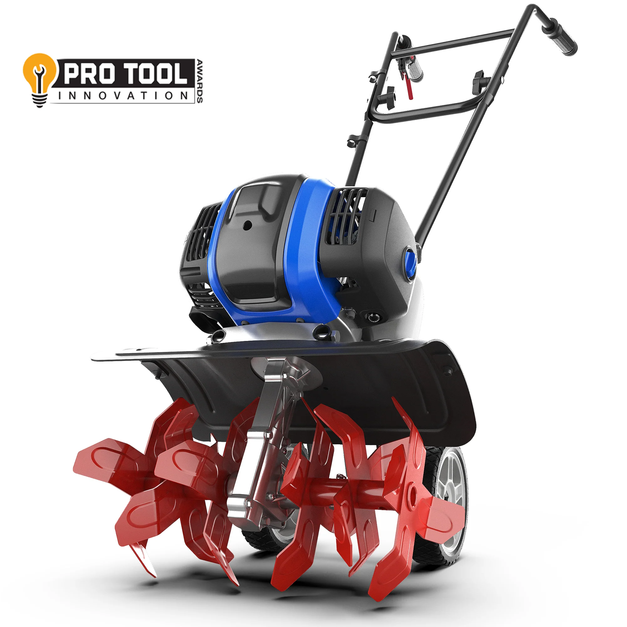 Wild Badger 53cc Garden Tiller Mini Cultivator Powerful Liftable Booster Rod Tilling Tool