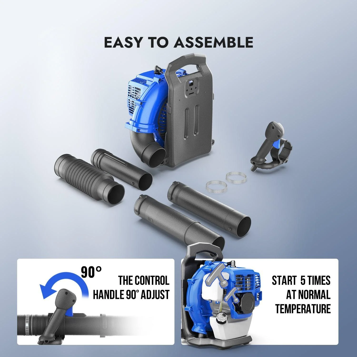 31cc 4-Cycle Gas Weed Wacker l String Trimmer 2-in-1 Yard Care System & 31cc Sidewalk Edger Lawn Tool Gas Powered & Portable Backpack 43cc Lightable Gas Powered Combo Kit