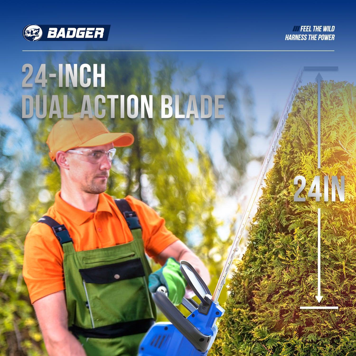 40V Hedge Trimmer Powerful Cordless Electric