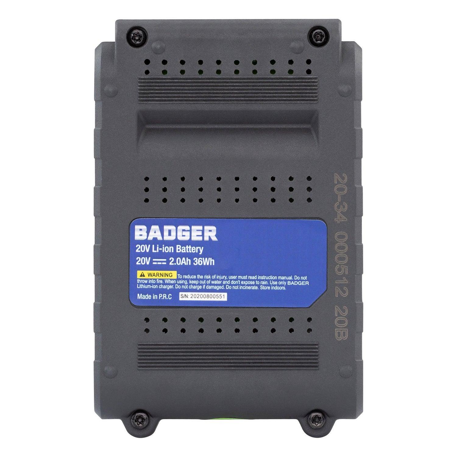 WILD BADGER POWER Cordless 20 Volt 2.0 Ah