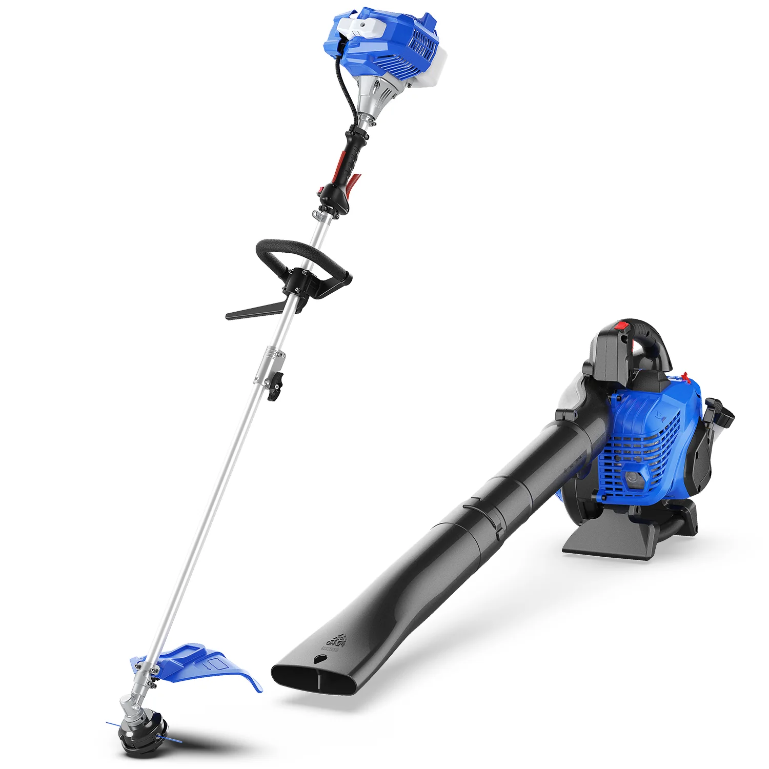 26cc 17 in Weed Wacker l String Trimmer 3-in-1 Multi Lawn Care Tools & 26cc Leaf Blower l Strong Air Flow for Leaf Sand Gravel Snow Leaf Blower Combo Kit