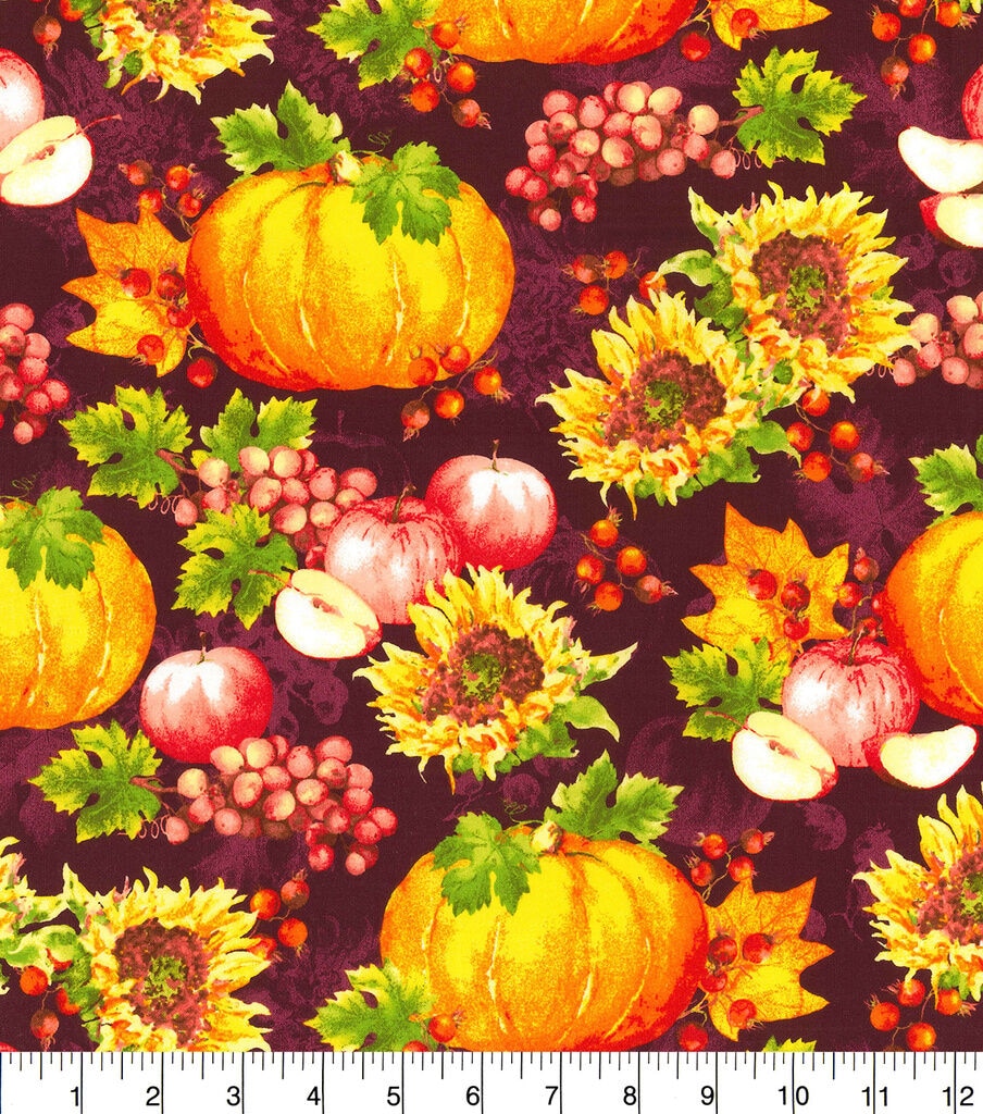 Fabric Traditions Harvest Icons with Berries Harvest Cotton Fabric