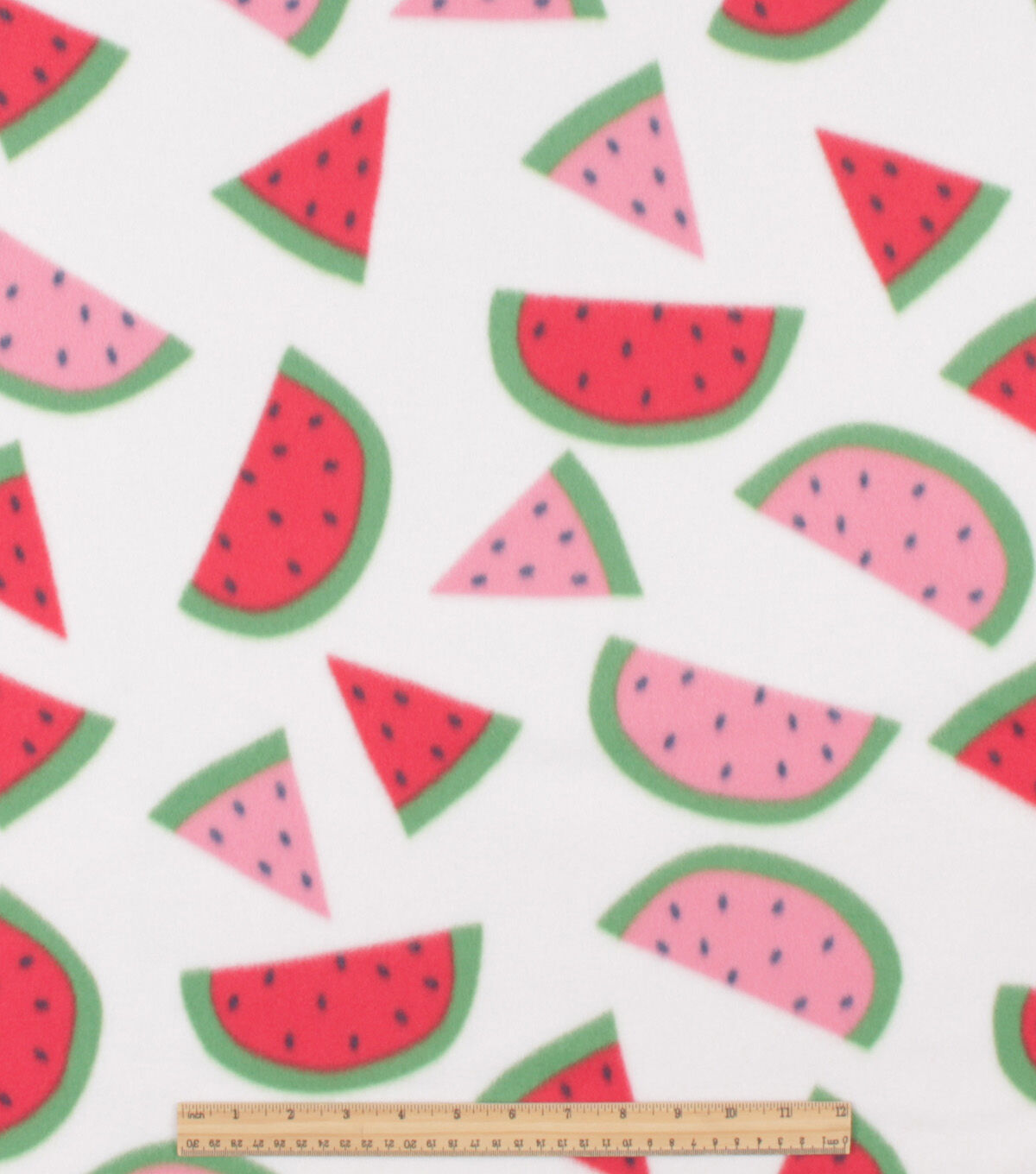 Watermelons on White Blizzard Fleece Fabric