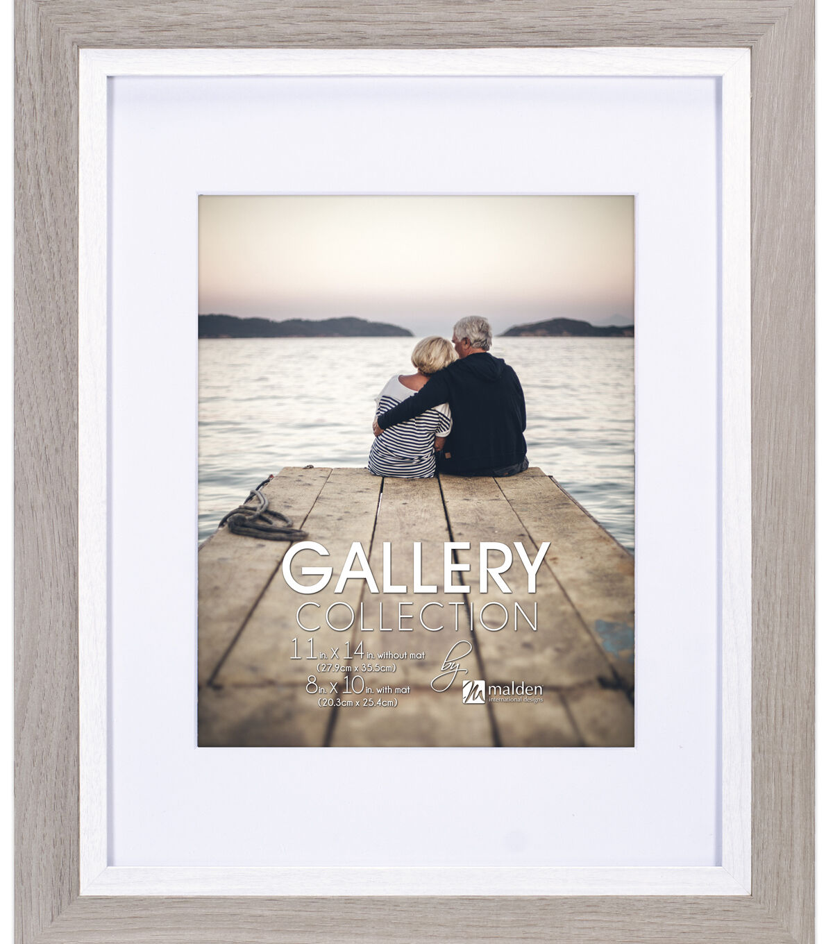Malden 11 x 14 Matted to 8 x 10 Brown Frame With Beveled Mat