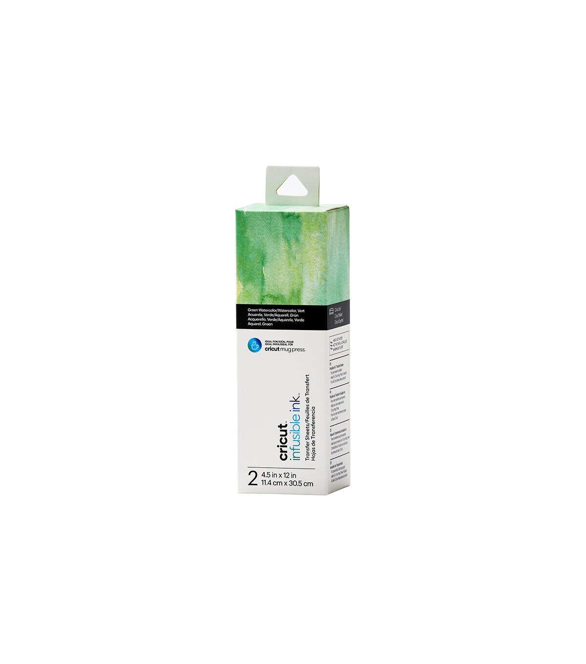 Cricut 4.5 x 12 Green Watercolor Infusible Ink Transfer Sheets 2ct