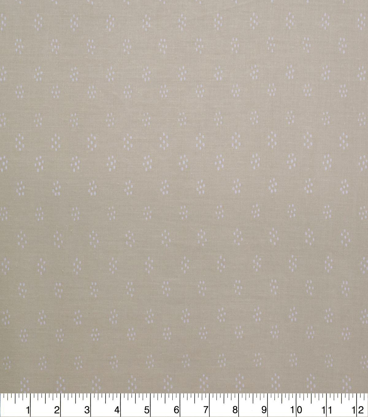White Dots on Cream Quilt Cotton Fabric by Quilter's Showcase