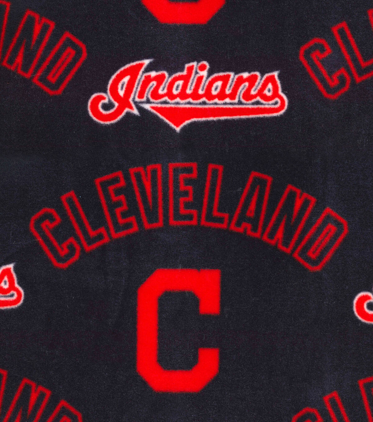 Fabric Traditions Cleveland Baseball Fleece Fabric New Block C