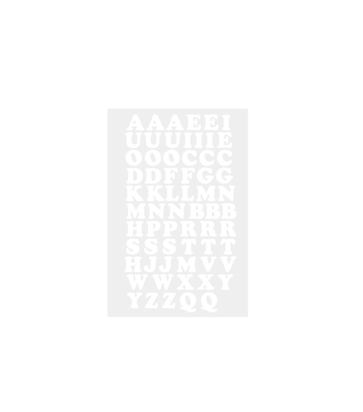 .75 White Cooper Iron On Letters 1 Sheet by hildie & jo